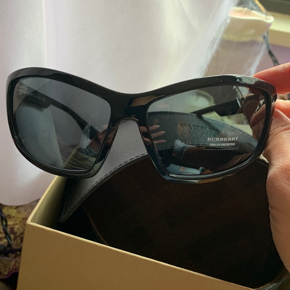 Authentic BURBERRY 66 rectangular acetate logo Sunglasses - Picture 9 of 12